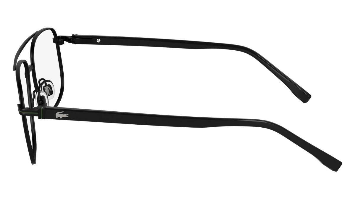 Eyeglasses Lacoste L2302 (002) color matte black shape rectangle lenses colore 1