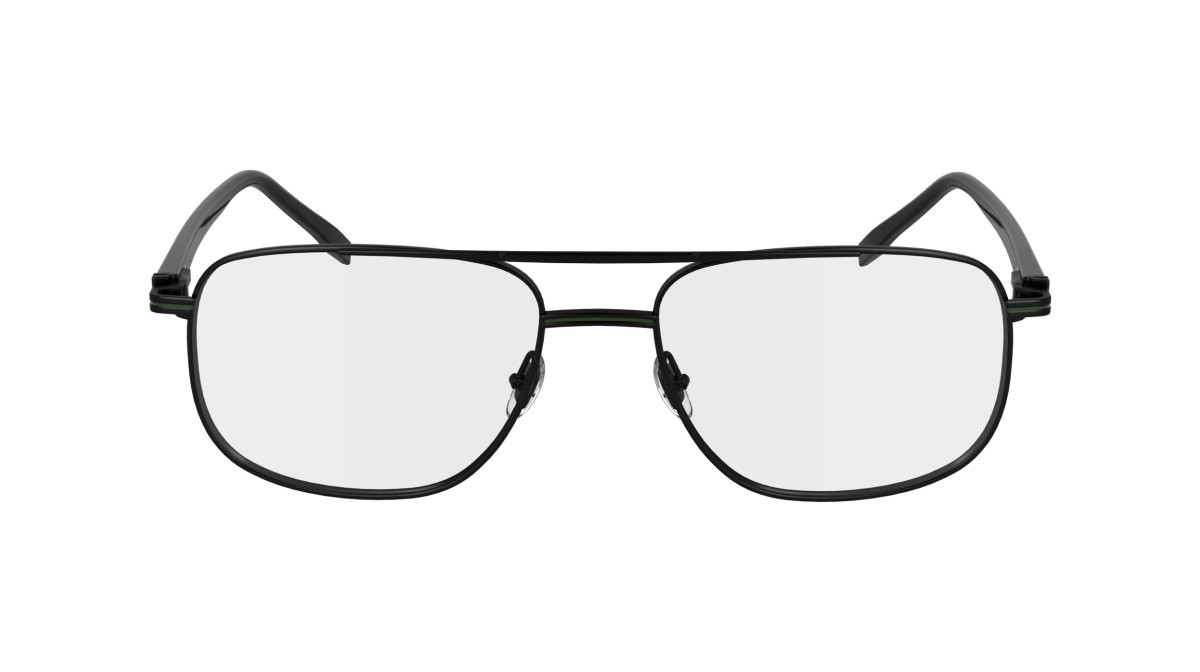 Eyeglasses Lacoste L2302 (002) color matte black shape rectangle lenses colore 1