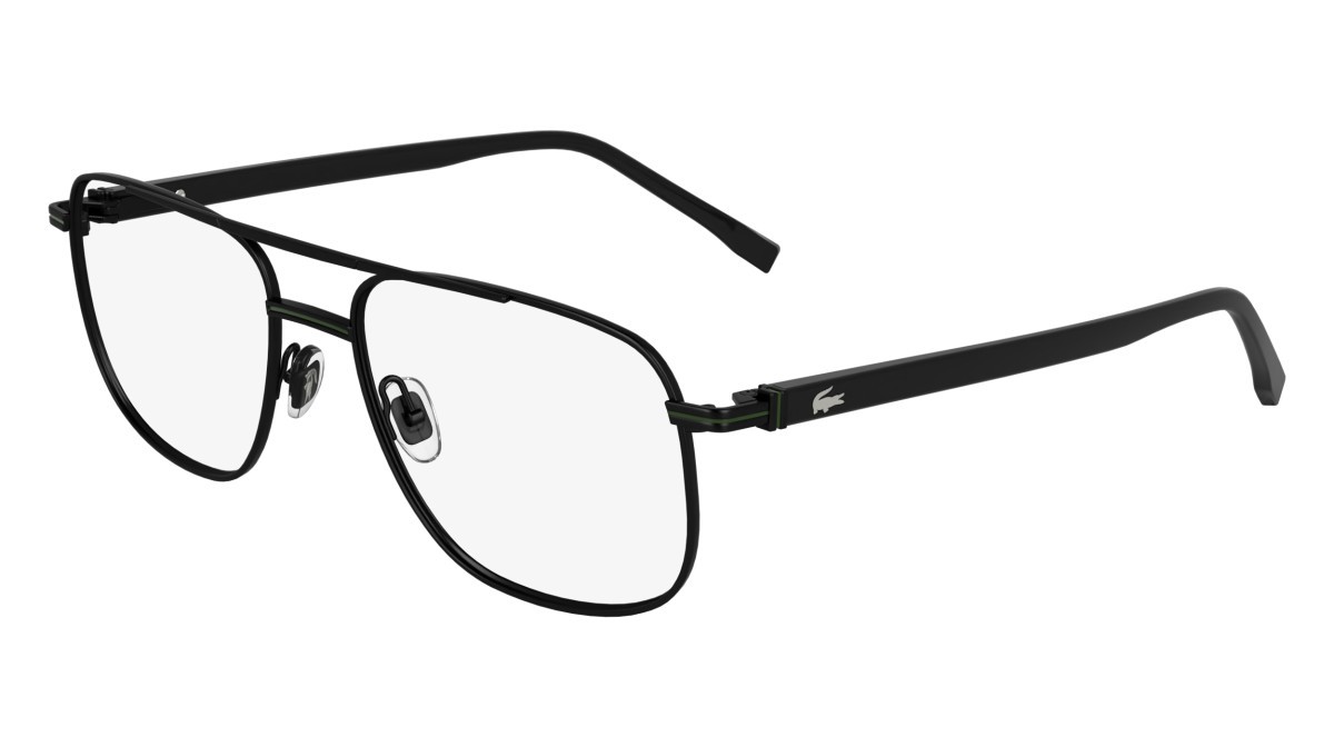 Eyeglasses Lacoste L2302 (002) color matte black shape rectangle lenses colore 1
