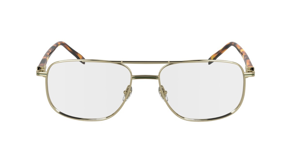 Eyeglasses Lacoste L2302 (714) color gold shape rectangle lenses colore 2