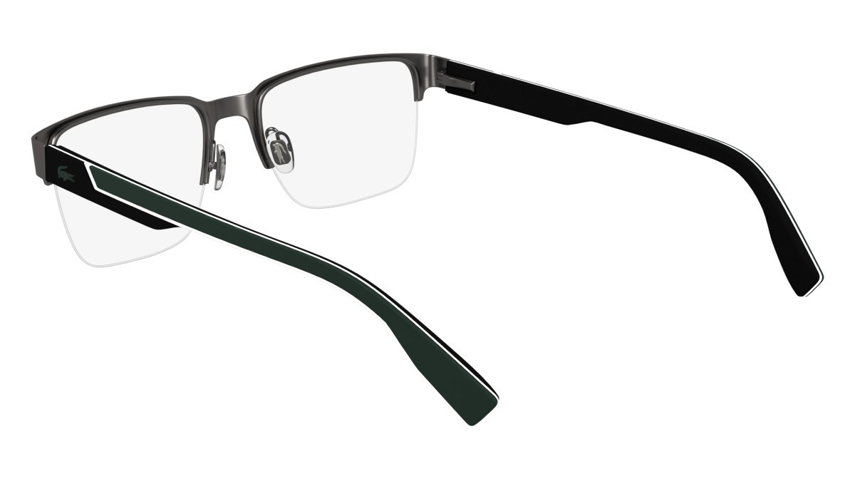 Eyeglasses Lacoste L2305 (038) color gunmetal shape rectangle lenses colore 1
