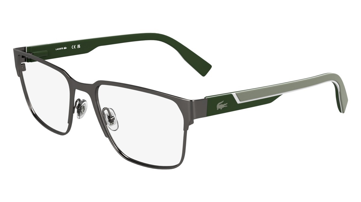 Eyeglasses Lacoste L2306 N (035) color matte dark gunmetal shape rectangle 