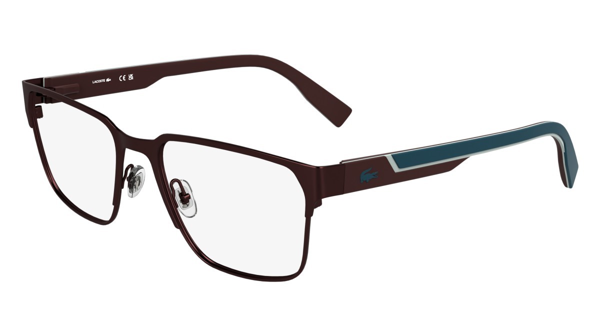 Eyeglasses Lacoste L2306 N (601) color matte burgundy shape rectangle 