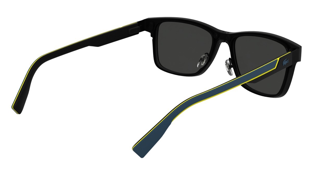 Eyeglasses Lacoste L2307MAG-SET (002) color matte black shape rectangle lenses solid grey