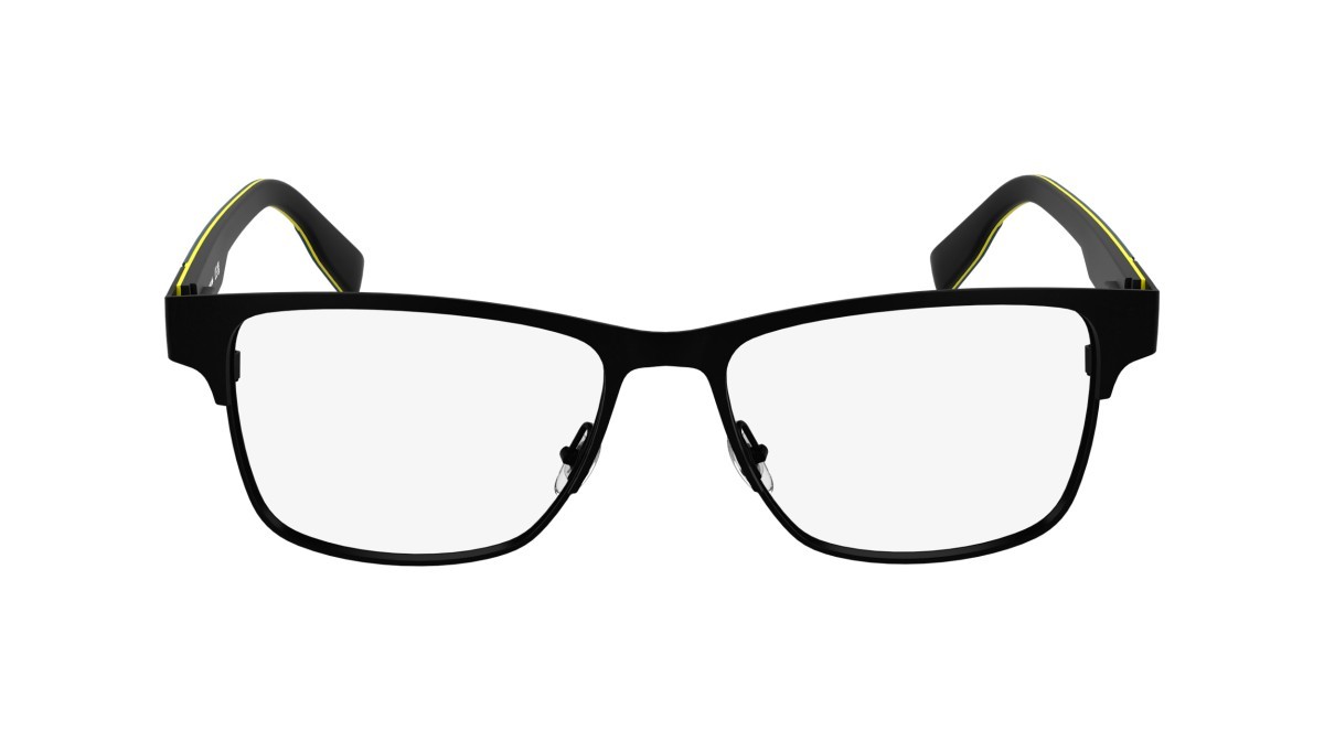 Eyeglasses Lacoste L2307MAG-SET (002) color matte black shape rectangle lenses solid grey