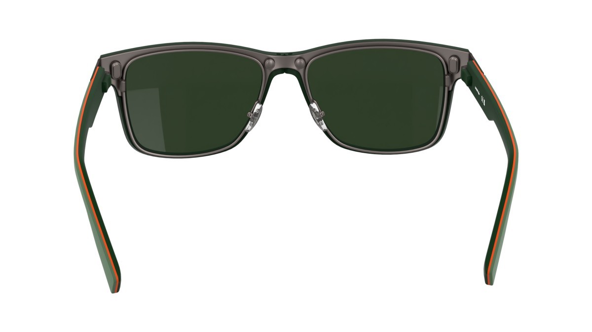 Eyeglasses Lacoste L2307MAG-SET (033) color matte gunmetal shape rectangle lenses solid green