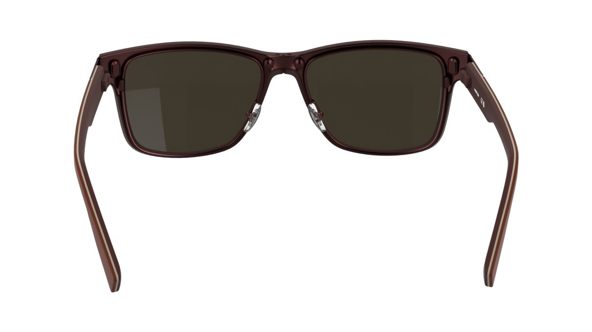 Eyeglasses Lacoste L2307MAG-SET (601) color matte burgundy shape rectangle lenses solid brown