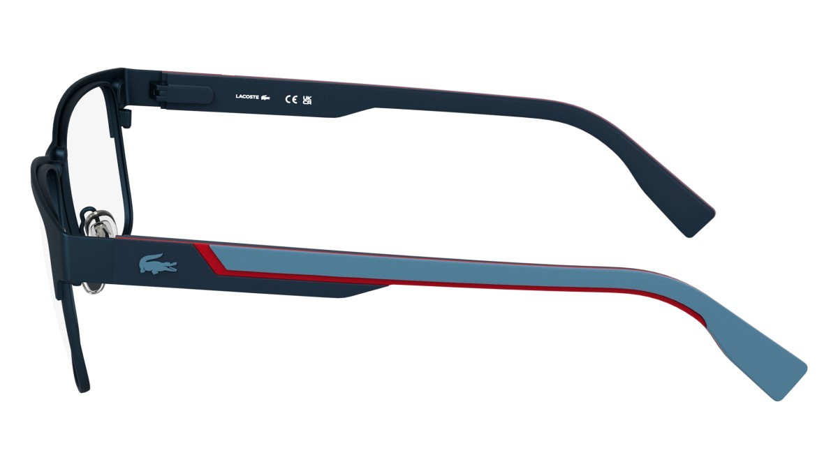 Eyeglasses Lacoste L2307MAG-SET N (424) color matte blue shape rectangle 
