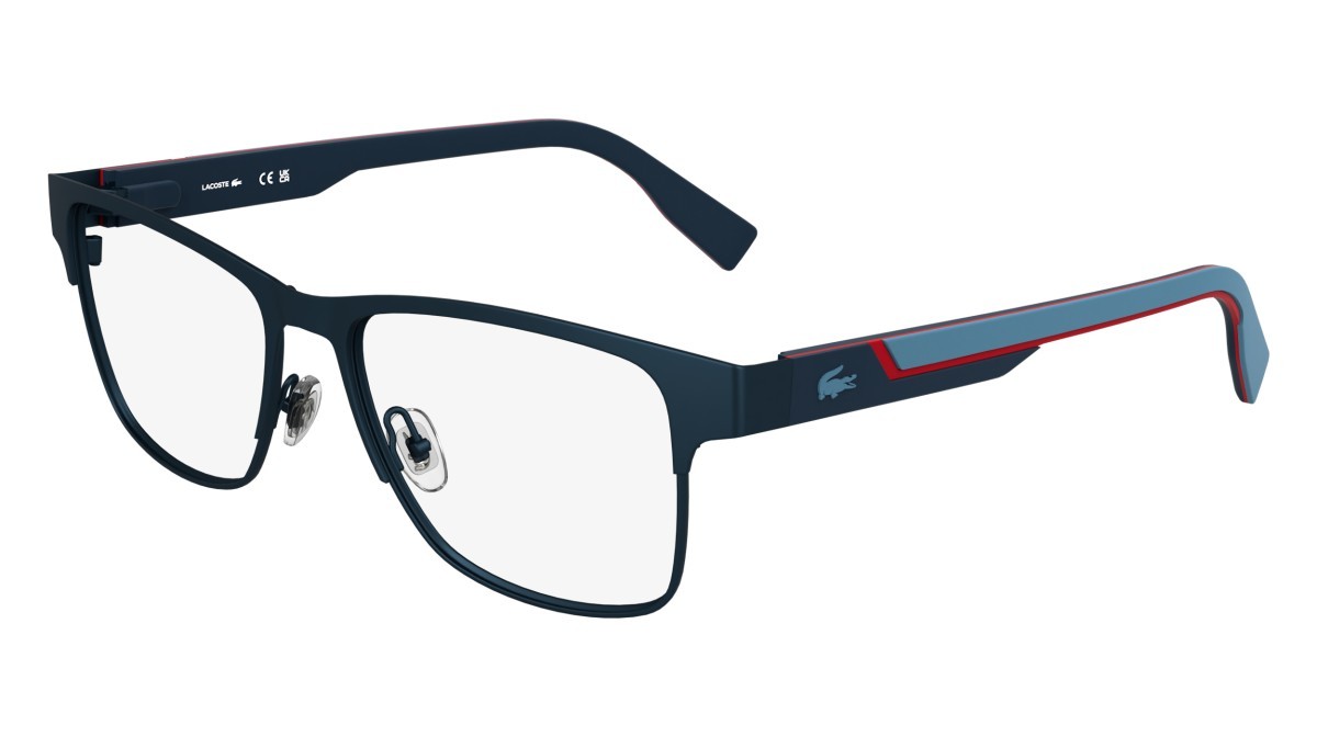 Eyeglasses Lacoste L2307MAG-SET N (424) color matte blue shape rectangle 
