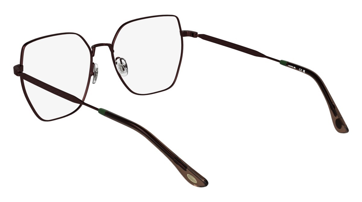 Occhiali da vista Lacoste L2309 (601) colore matte burgundy forma rettangolare lenti colore - 4