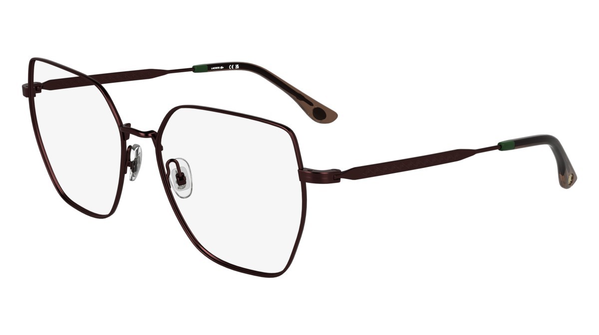 Occhiali da vista Lacoste L2309 (601) colore matte burgundy forma rettangolare lenti colore - 4