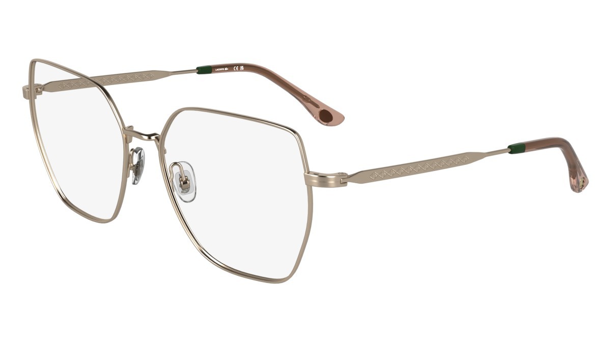 Eyeglasses Lacoste L2309 (662) color matte rose shape rectangle lenses colore - 3