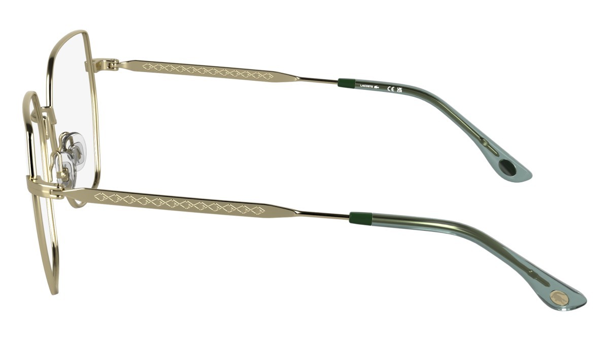 Eyeglasses Lacoste L2309 (713) color matte gold shape rectangular lenses colore - 2
