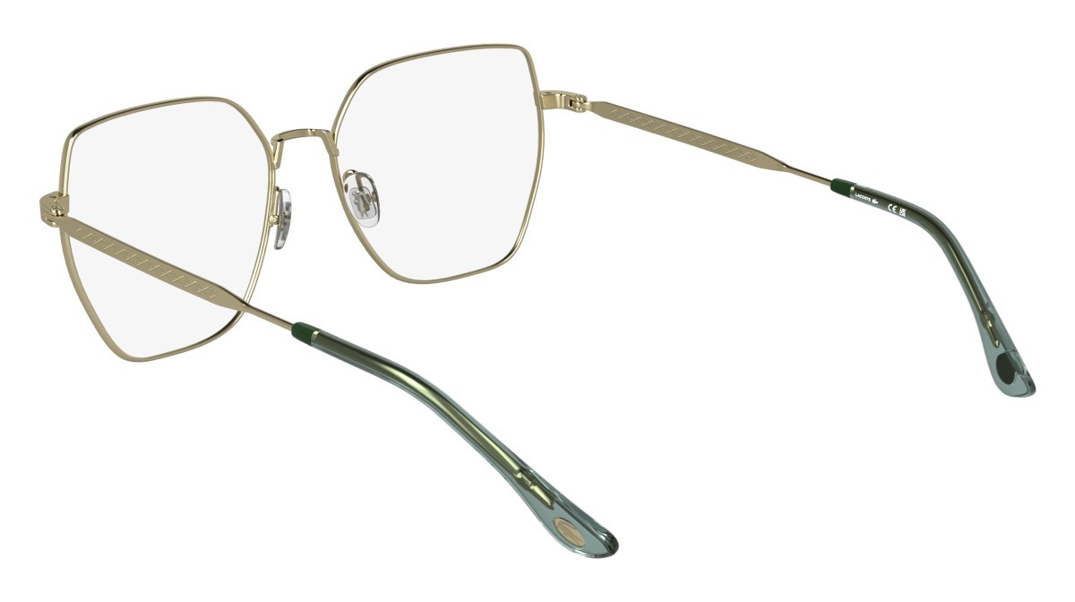 Eyeglasses Lacoste L2309 (713) color matte gold shape rectangular lenses colore - 2