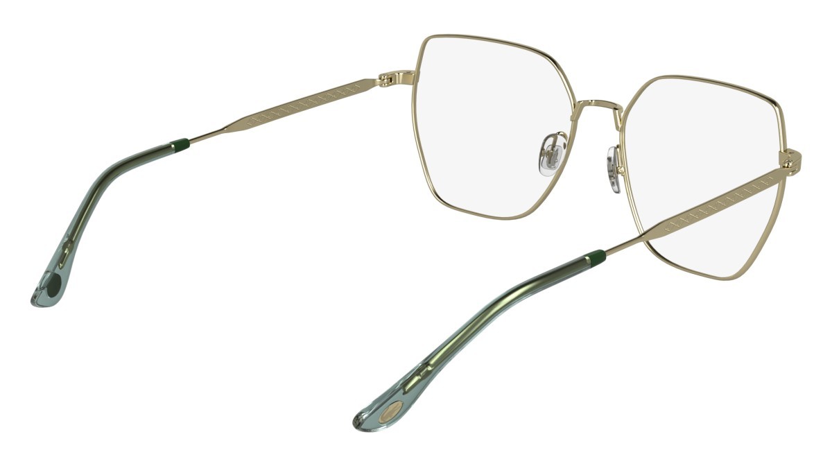 Eyeglasses Lacoste L2309 (713) color matte gold shape rectangular lenses colore - 2