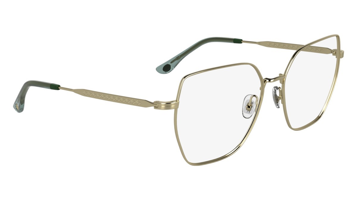 Eyeglasses Lacoste L2309 (713) color matte gold shape rectangular lenses colore - 2