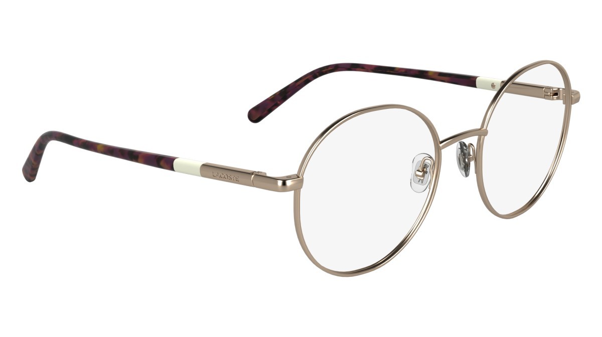 Brillen Lacoste L2310 (770) farbe matte rose gold form oval gläser colore - 4