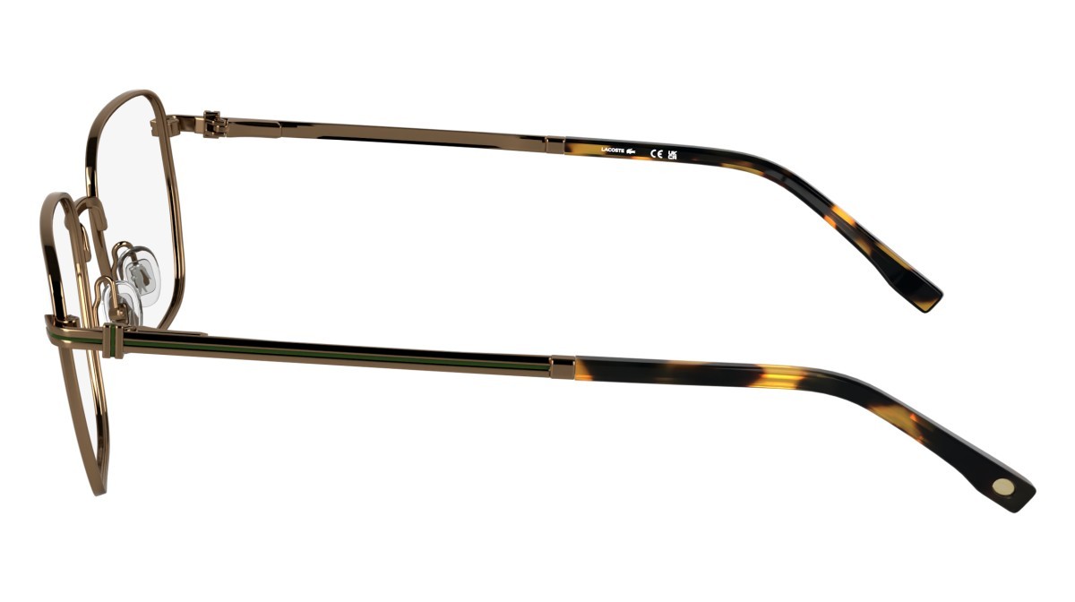 Eyeglasses Lacoste L2311 (750) color amber gold shape rectangle lenses colore - 3