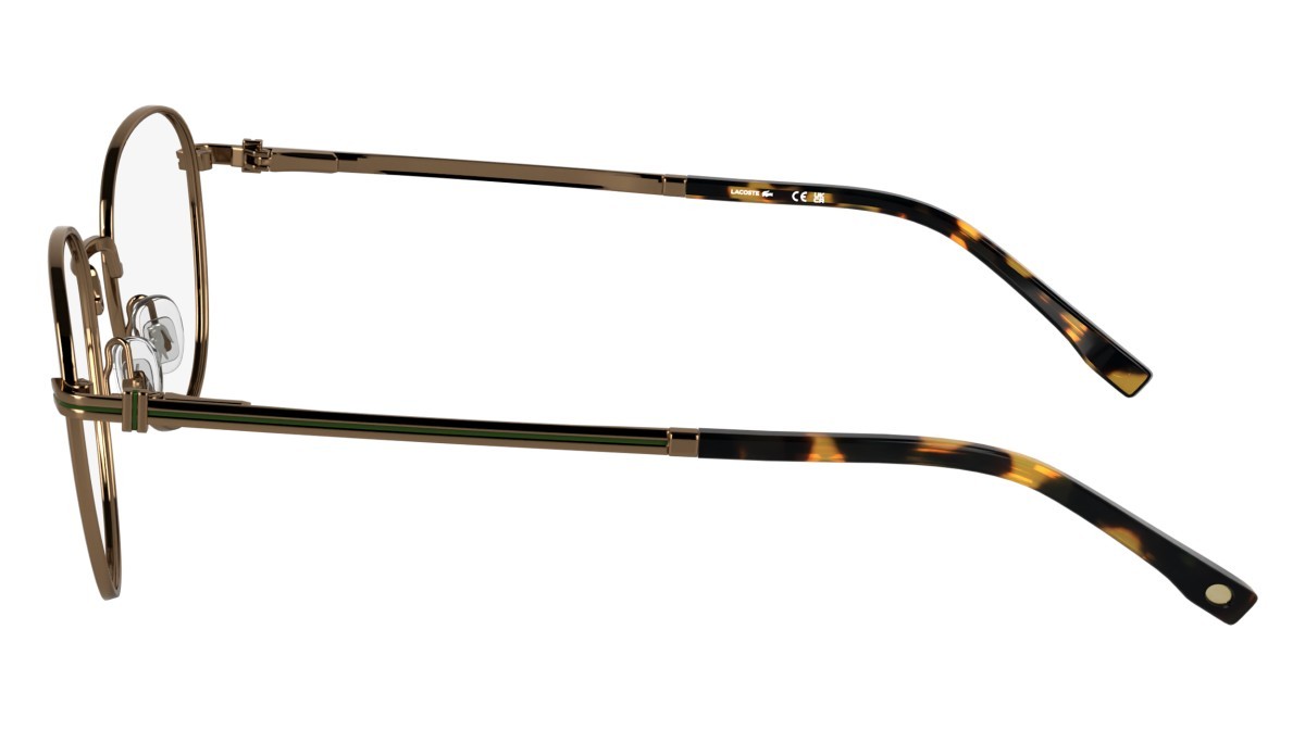 Brillen Lacoste L2312 (750) farbe amber gold form rechteckig gläser colore - 3