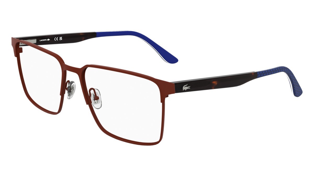 Eyeglasses Lacoste L2314 N (601) color matte burgundy shape rectangle 