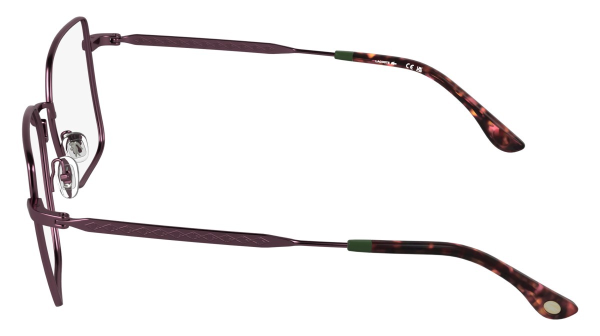 Eyeglasses Lacoste L2316 (505) color aubergine shape rectangle 