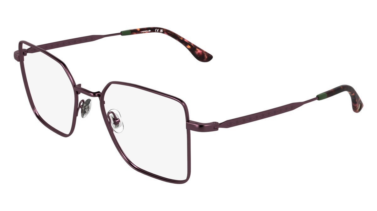 Eyeglasses Lacoste L2316 (505) color aubergine shape rectangle 