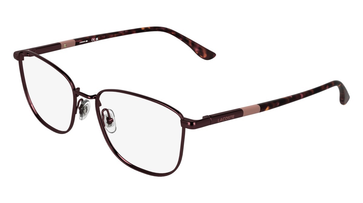 Eyeglasses Lacoste L2317 (601) color burgundy shape oval 