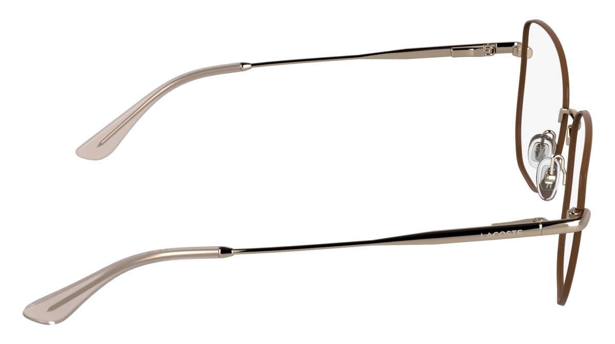 Eyeglasses Lacoste L2323 (770) color rose gold/brown shape rectangle 