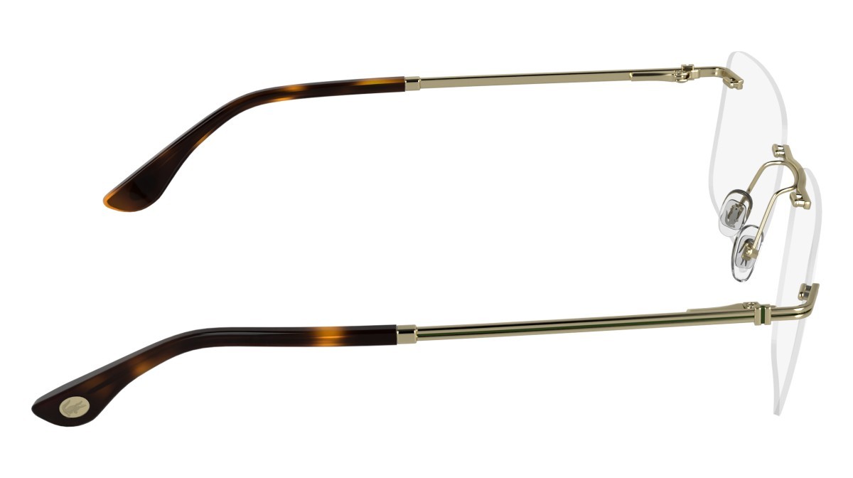 Eyeglasses Lacoste L2324 (713) color matte gold shape rectangle 