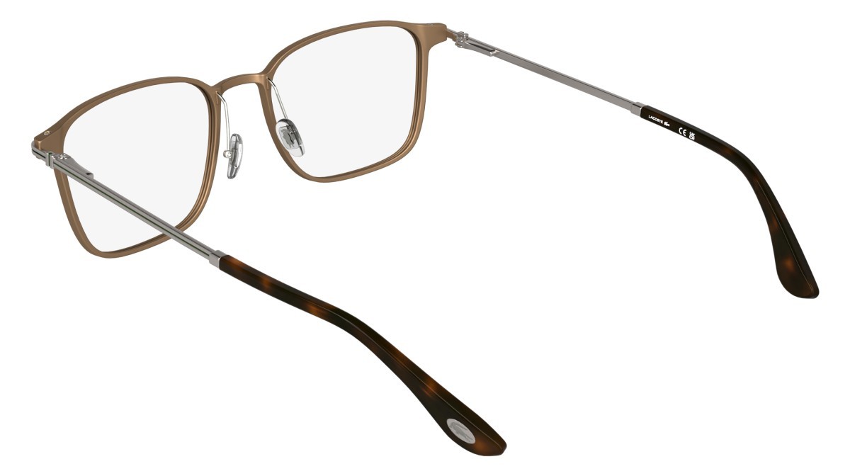 Eyeglasses Lacoste L2325 (750) color matte amber gold shape rectangle 