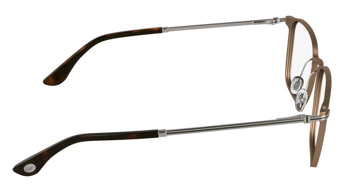 Eyeglasses Lacoste L2325 (750) color matte amber gold shape rectangle 