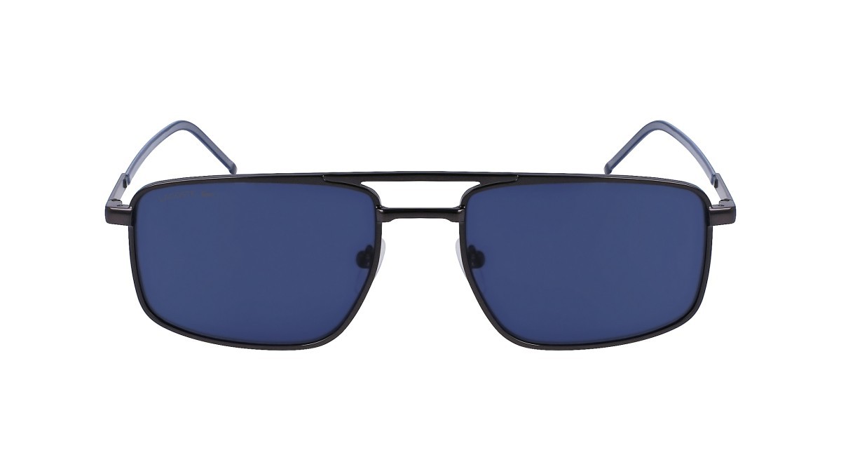 Sonnenbrillen Lacoste L255S (021) farbe matte dark grey form rechteckig gläser solid blue