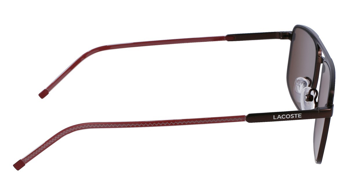 Sonnenbrillen Lacoste L255S (201) farbe matte brown form rechteckig gläser solid brown