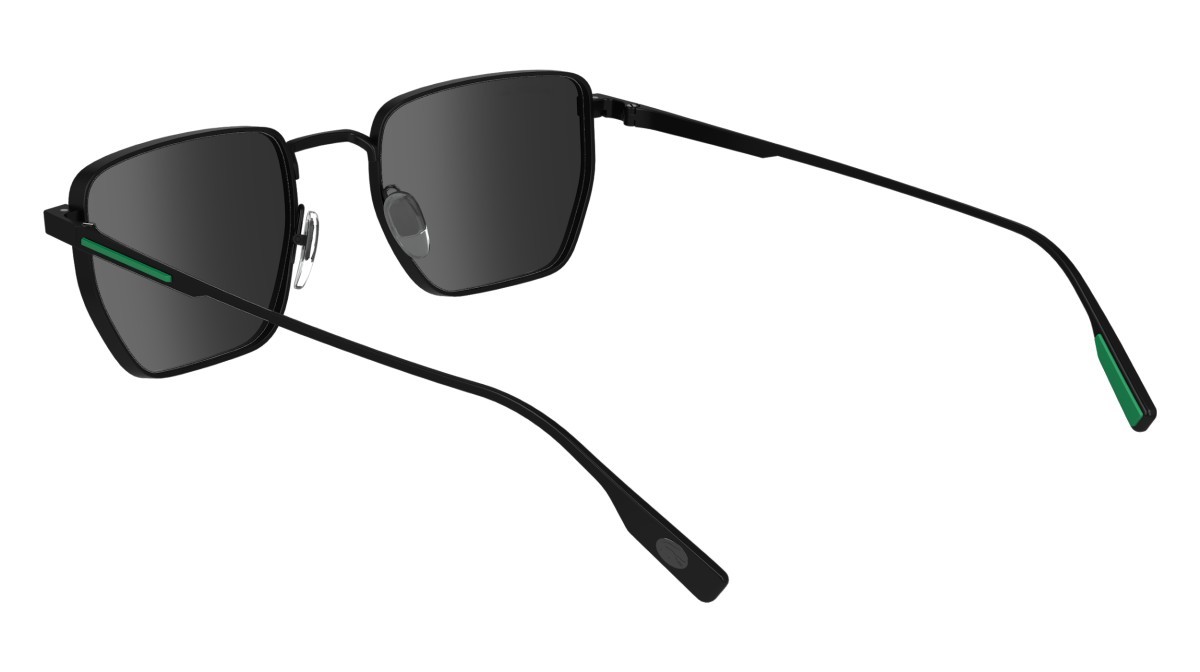 Sonnenbrillen Lacoste L260S (002) farbe matte black form rechteckig gläser solid smoke