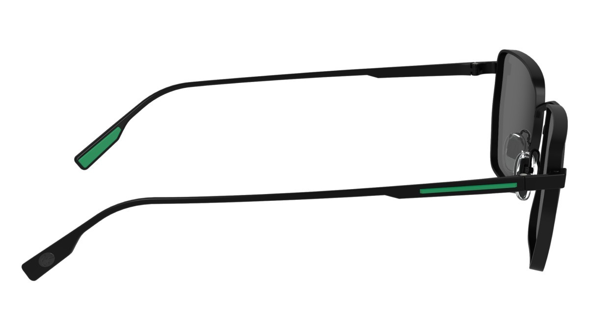 Sonnenbrillen Lacoste L260S (002) farbe matte black form rechteckig gläser solid smoke