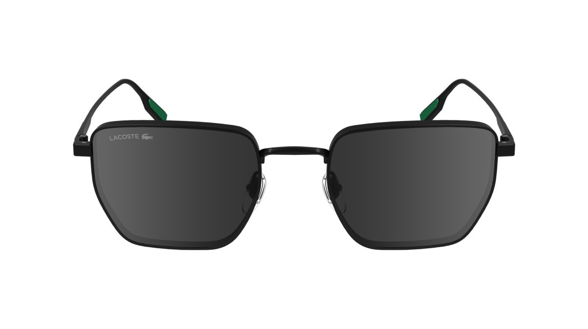 Sonnenbrillen Lacoste L260S (002) farbe matte black form rechteckig gläser solid smoke
