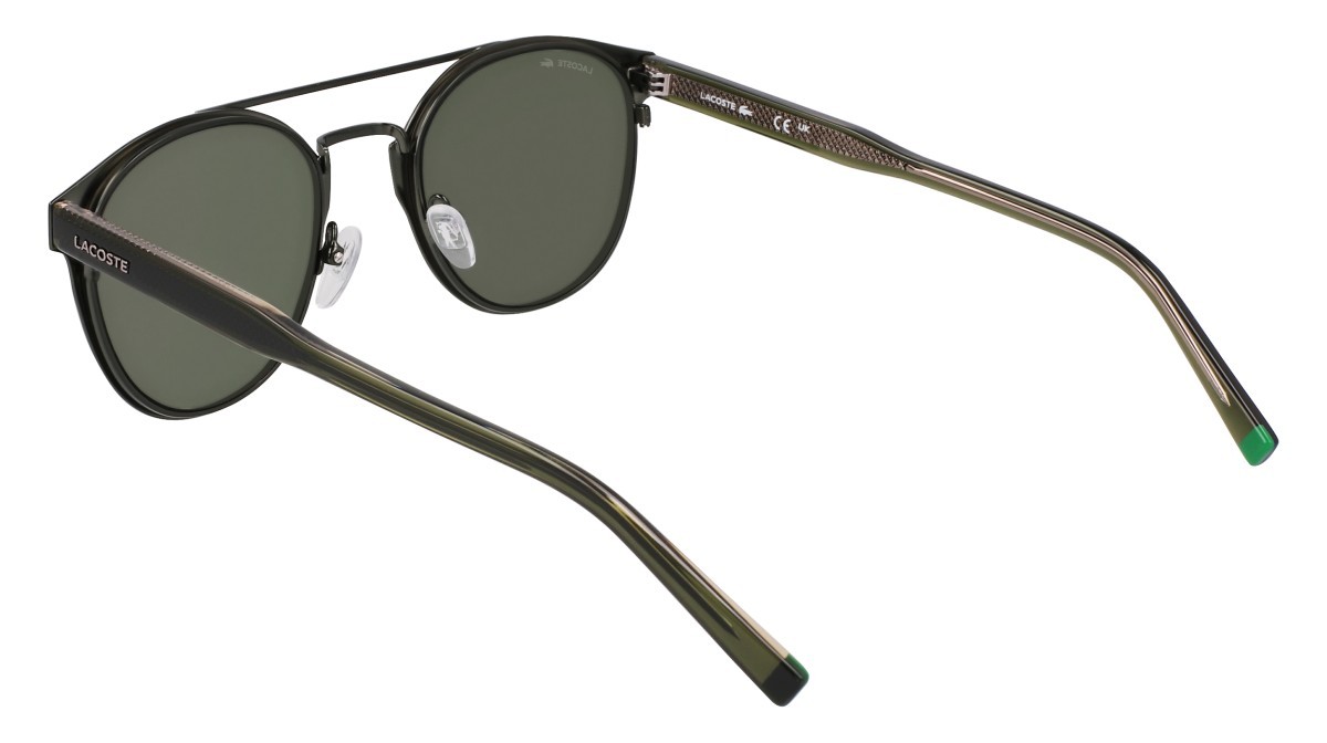 Sonnenbrillen Lacoste L263S (275) farbe khaki form oval gläser solid green