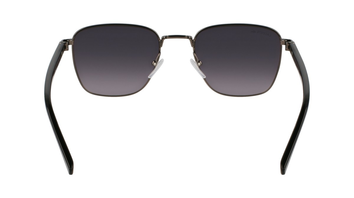 Sunglasses Lacoste L265S (033) color gunmetal shape rectangle lenses gradient grey