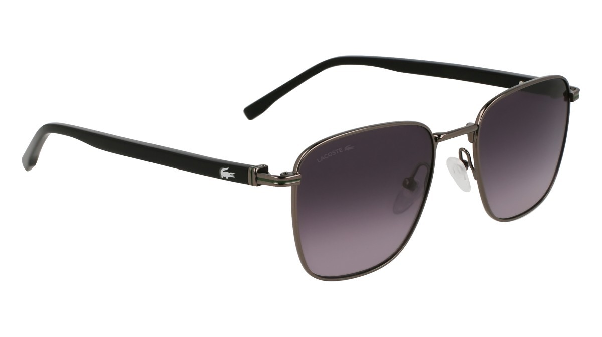 Sunglasses Lacoste L265S (033) color gunmetal shape rectangle lenses gradient grey