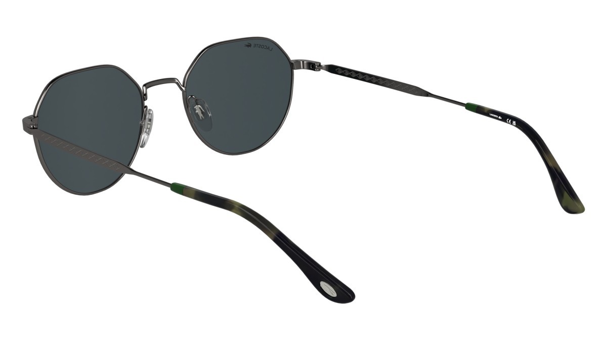 Sunglasses Lacoste L268S (035) color gunmetal shape rectangular lenses solid grey