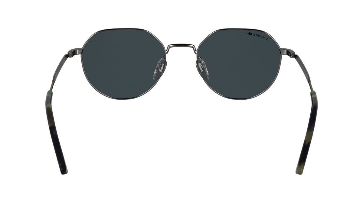 Sunglasses Lacoste L268S (035) color gunmetal shape rectangular lenses solid grey