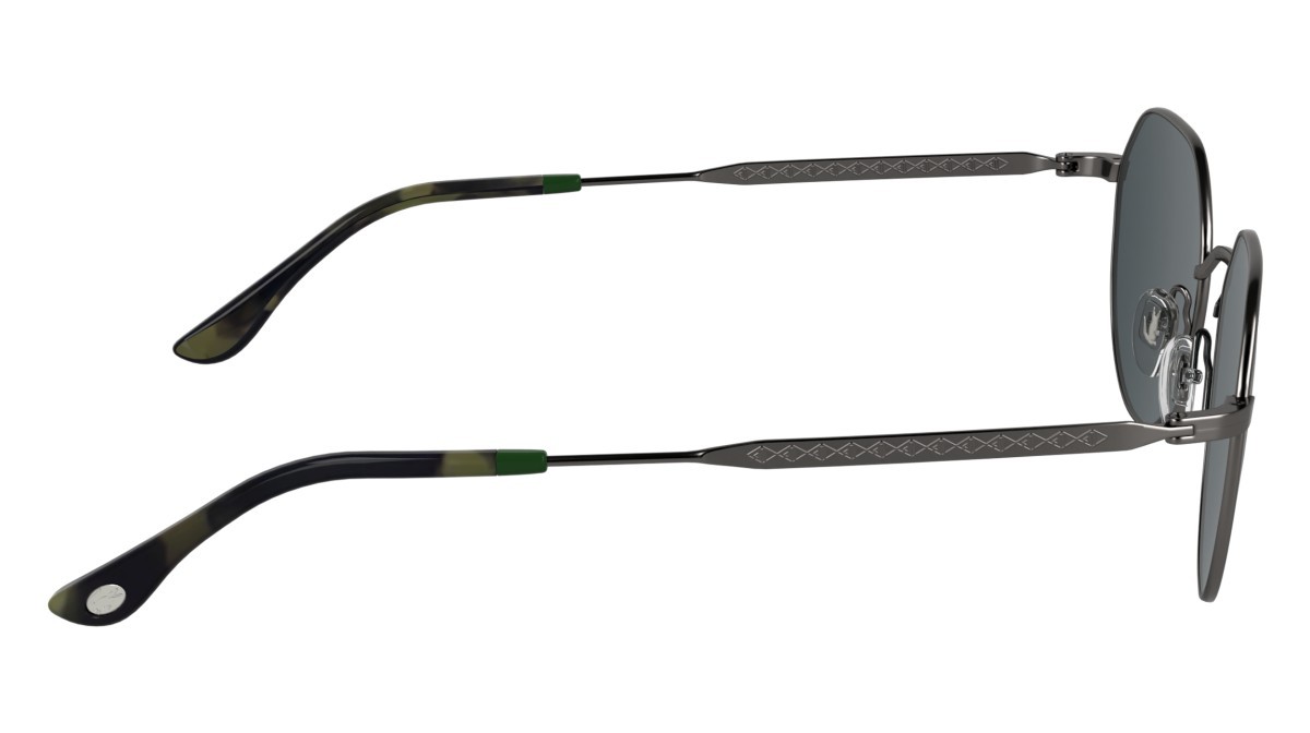 Sunglasses Lacoste L268S (035) color gunmetal shape rectangular lenses solid grey