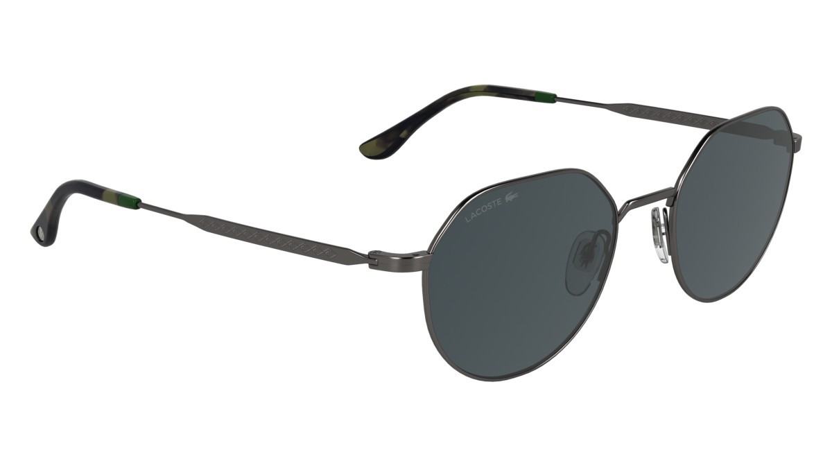 Sunglasses Lacoste L268S (035) color gunmetal shape rectangular lenses solid grey