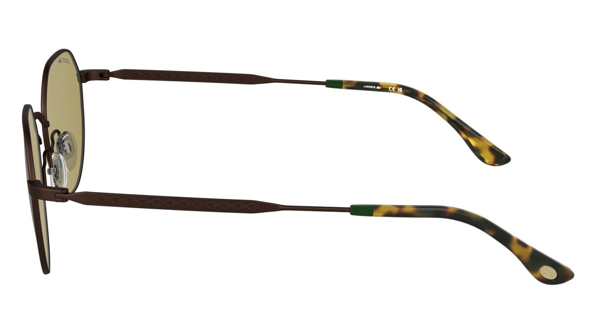 Sunglasses Lacoste L268S (210) color brown shape rectangle lenses solid light brown