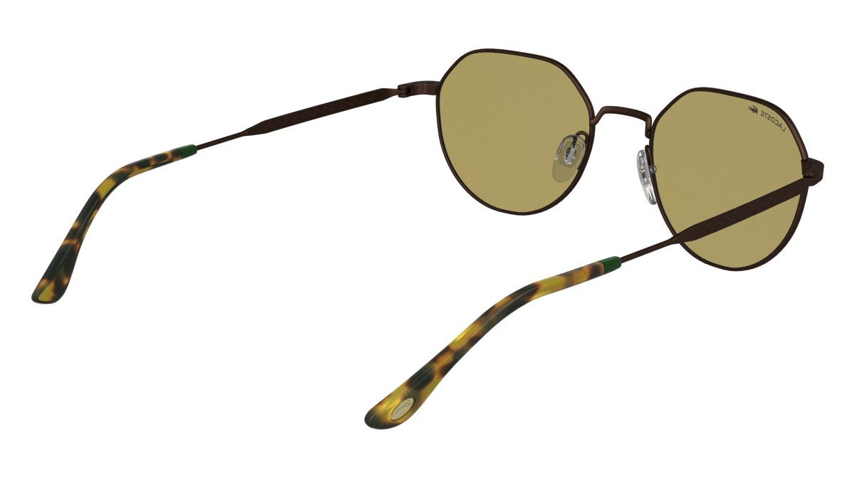Sunglasses Lacoste L268S (210) color brown shape rectangle lenses solid light brown