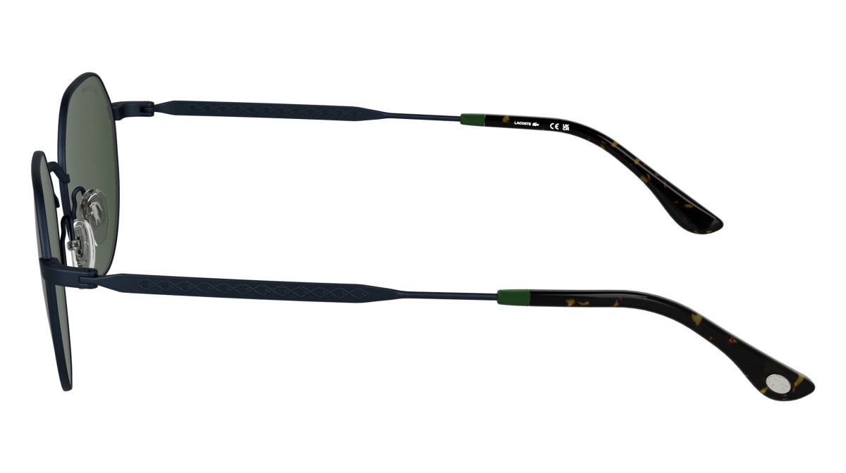 Sunglasses Lacoste L268S (410) color blue shape rectangle lenses solid green