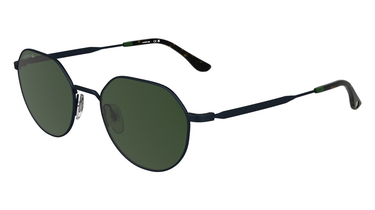 Sunglasses Lacoste L268S (410) color blue shape rectangle lenses solid green