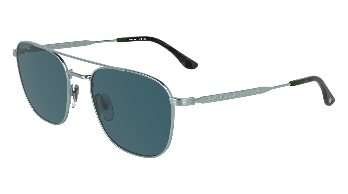 Sonnenbrillen Lacoste L269S (046) farbe silver azure form rechteckig gläser solid blue