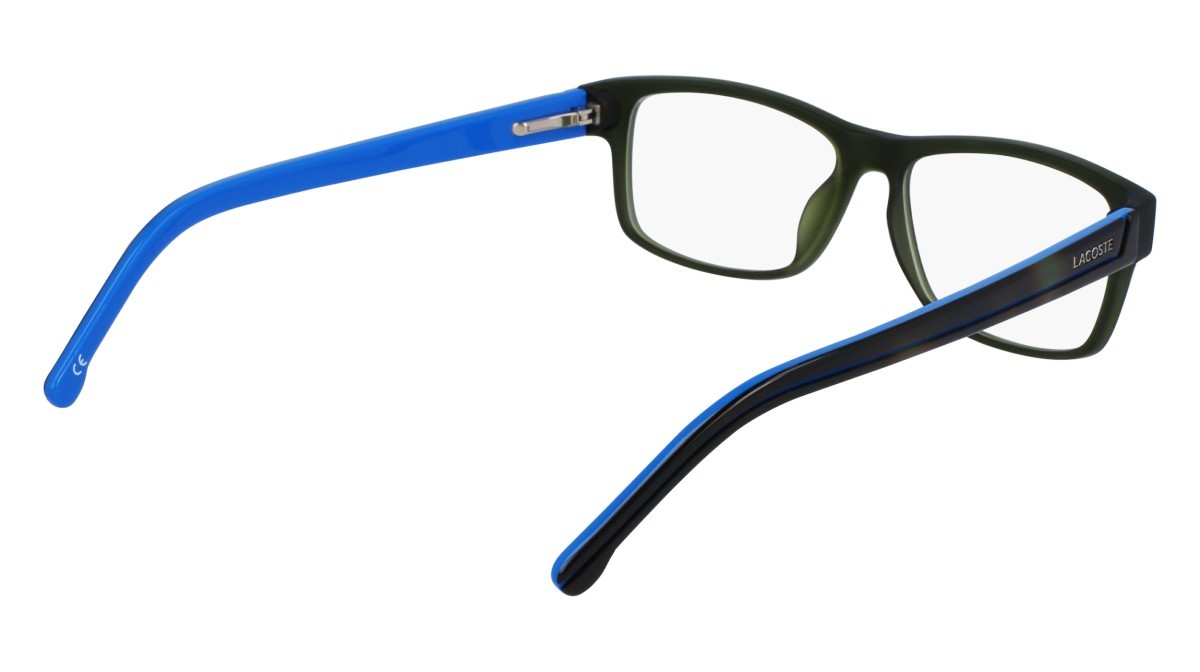 Eyeglasses Lacoste L2707 ON (275) color khaki / havana/blue shape rectangle 