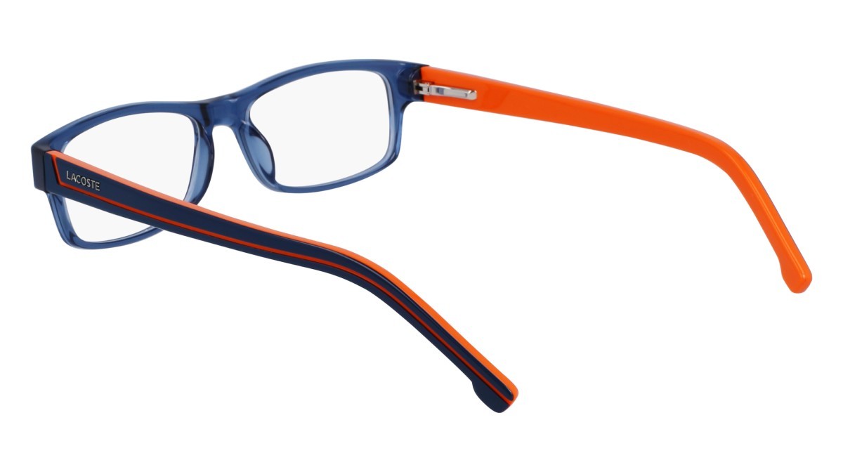 Eyeglasses Lacoste L2707 ON (421) color blue steel/orange shape rectangle 